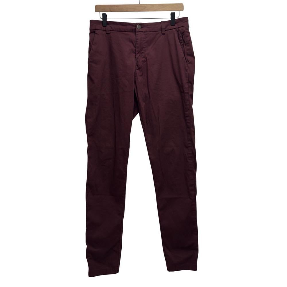 Lululemon Men's Size 30 (32.5" Inseam) Burgundy Classic ABC Commission Pants euc